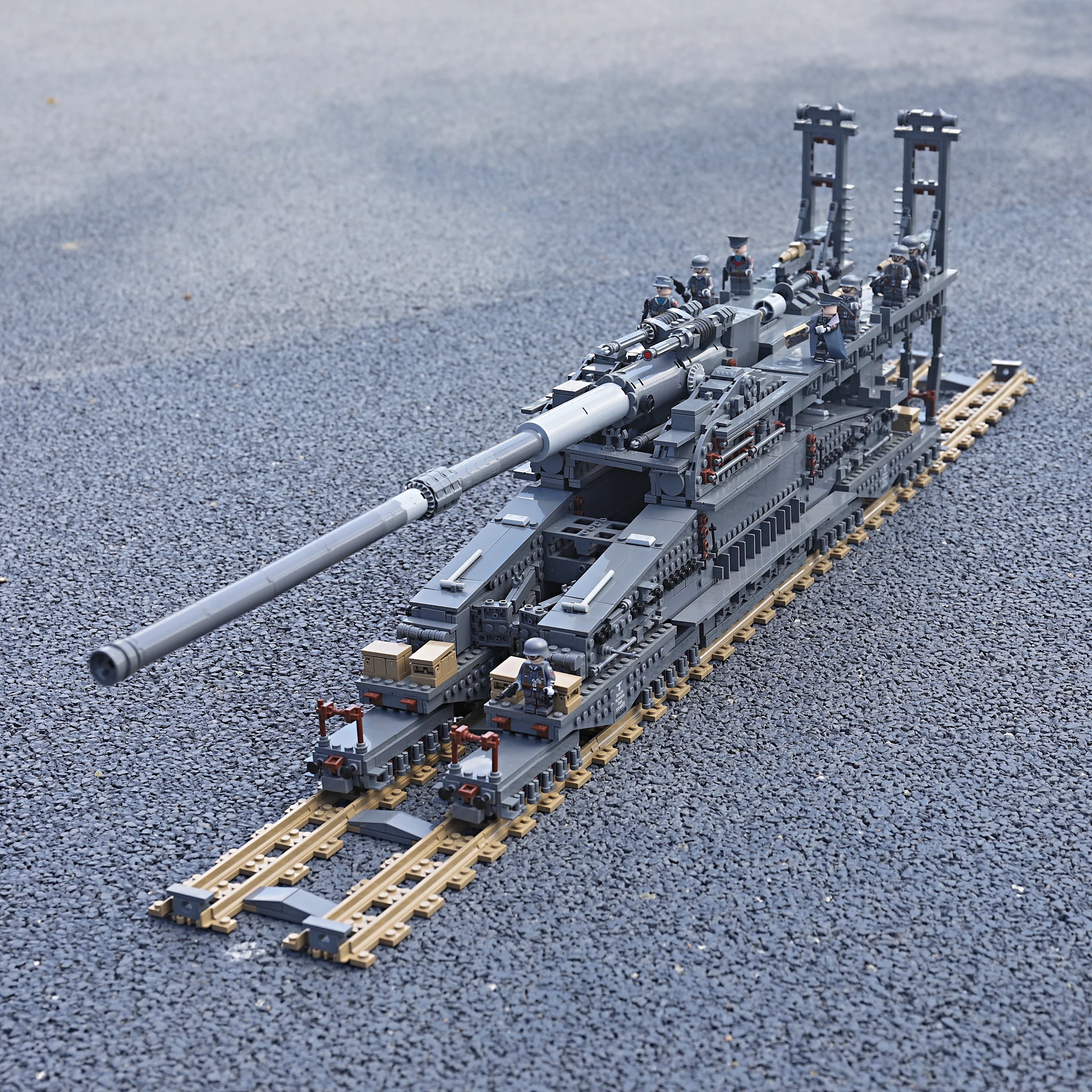 トイガン Kaz KAZI 10005 3846Pcs German 80cm K[E] Railway Gun 