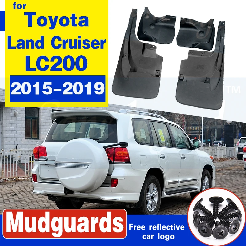 Mud flaps for toyota Land cruiser LC200 2015-2019 mudguards  fenders splash guards car auto accessories 4PCS