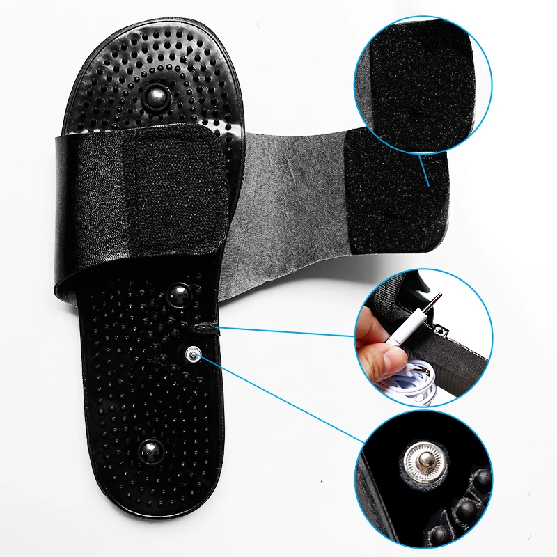 Acupuncture Healthy Relaxation Man And Women One Pair Foot Slipper Sandals Reflex Stress Rotating Foot Massage Shoes