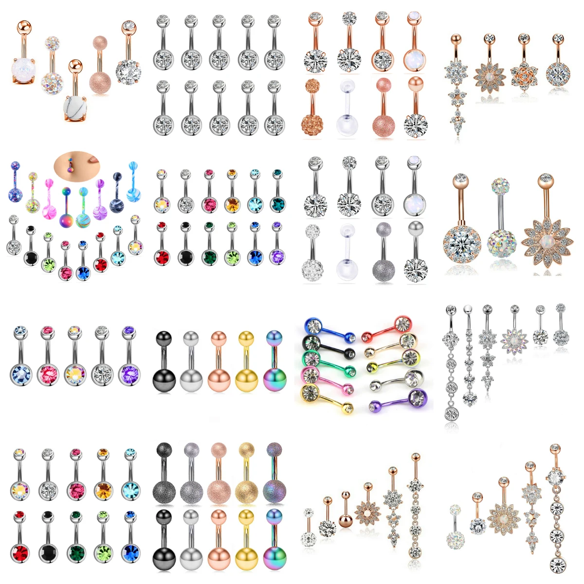 1Set Surgical Steel Belly Piercin Piercing Sexy Piercing Ombligo Ear Piercings Navel Earring Gold Body Jewelry Pircings