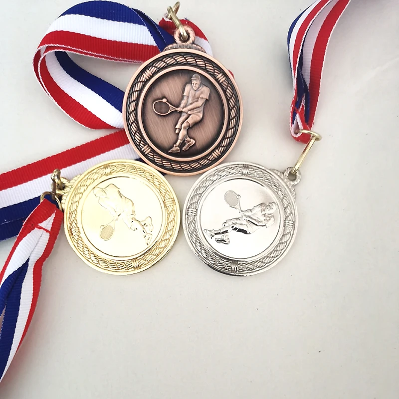 Tennis Match Medals Souvenir Fans Zinc Alloy Official Sport Match Adward The School Sports Meeting Medal Award5.0CM