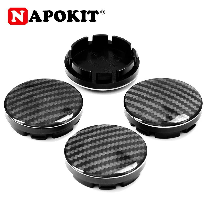 4pcs 56mm Glossy 3D Carbon Fiber Pattern Wheel Center Cap Hub Cover for GOLF Skoda Yeti Rapid Octavia Fabia Citigo 5JA601 151A