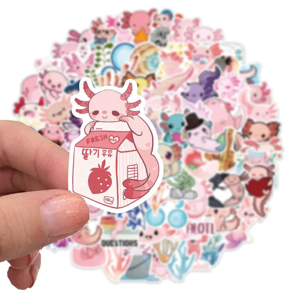 10/30/50/100pcs Cute Animal Axolotl Graffiti Stickers Cartoon Decals Kids Toy DIY Diary Suitcase Scrapbook Phone Laptop Sticker