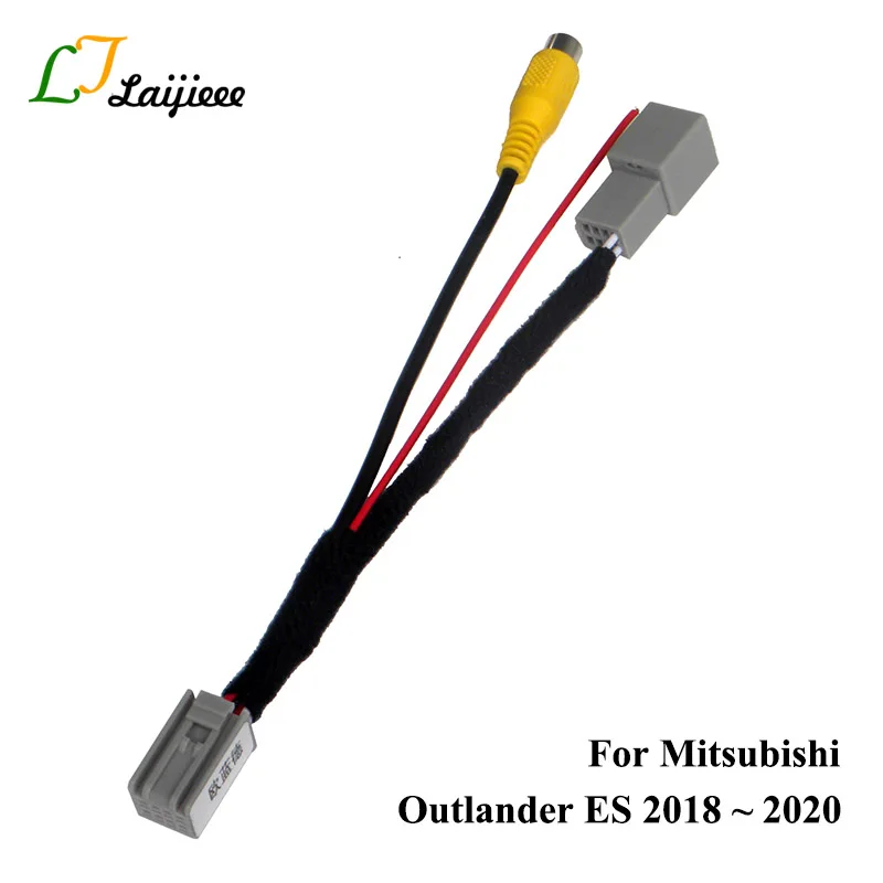 8 Pins RCA Connector For Mitsubishi Outlander ES 2018 2019 2020 OEM Monitor Install Rear Reverse Backup Camera Adapter Cable