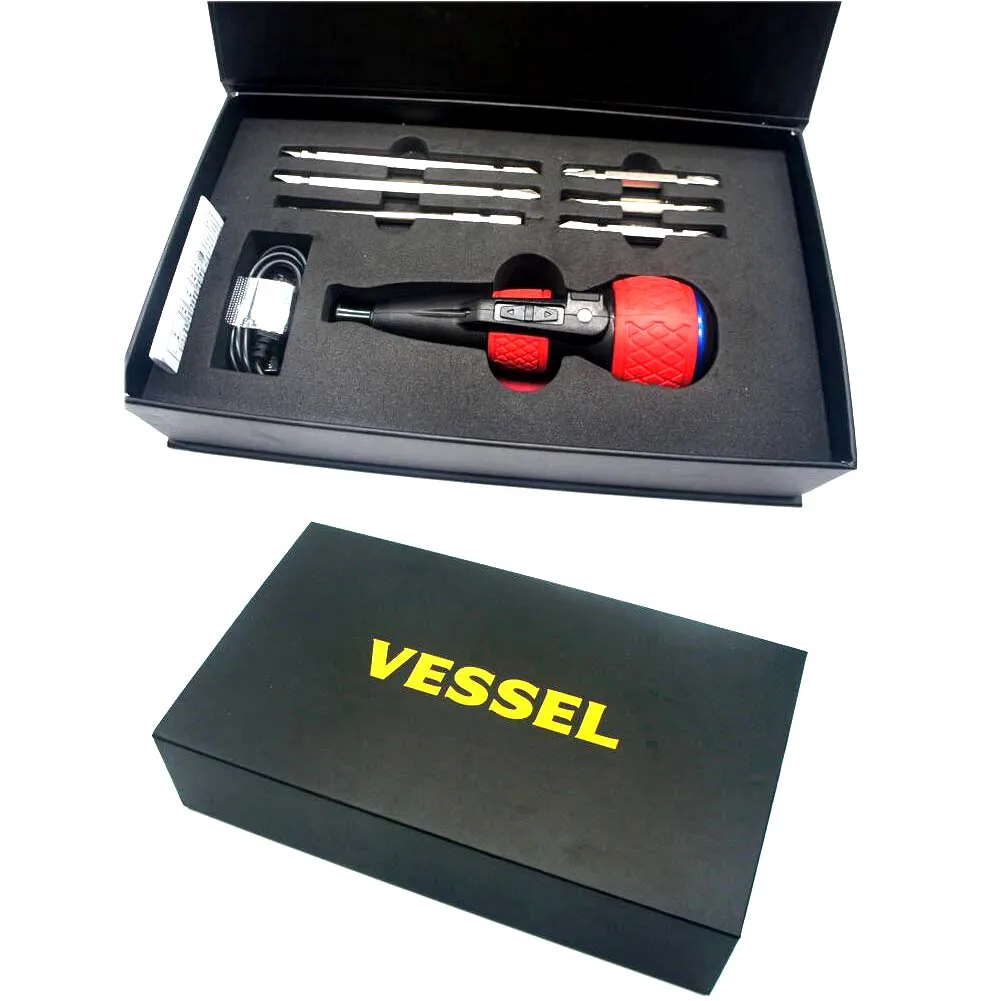 Vessel 220USB-6C Electric Screwdriver Rechargeable with 6 Screwdriver Bits