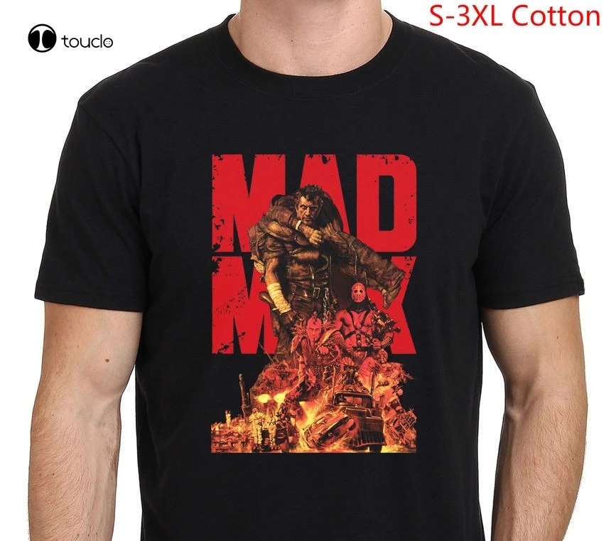 Mad Max Mel Gibson Movie Art Custom Men\'S T-Shirt Fashion Black Cotton Tees Size S-3Xl Tee Shirt