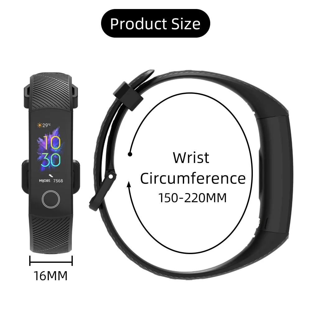 Bracelet en silicone pour Huawei Honor Band 5, Bracelet, Bracelet, Correa