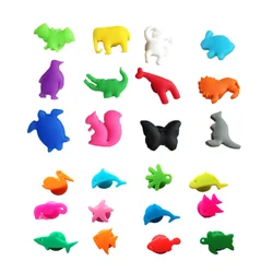 24pcs Men Drink Markers Ornament Glasses Silicone Glass Red Glassess Sea Glassess And Land Glassess Identifier Drinking Cup