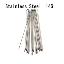 Bicycle Stainless Silver Steel Spokes 36pcs Bike Parts 14G J Bend with Nipples High Quality Many Length