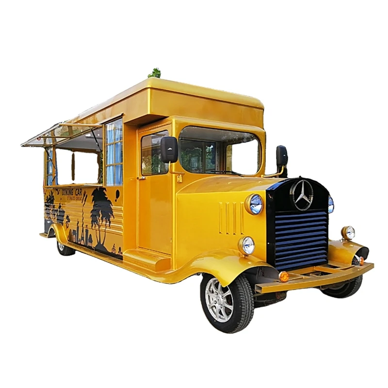 5m New Street Food Vending Cart Mobile Food Trailer Sale Electric Vintage Mobile Food Truck