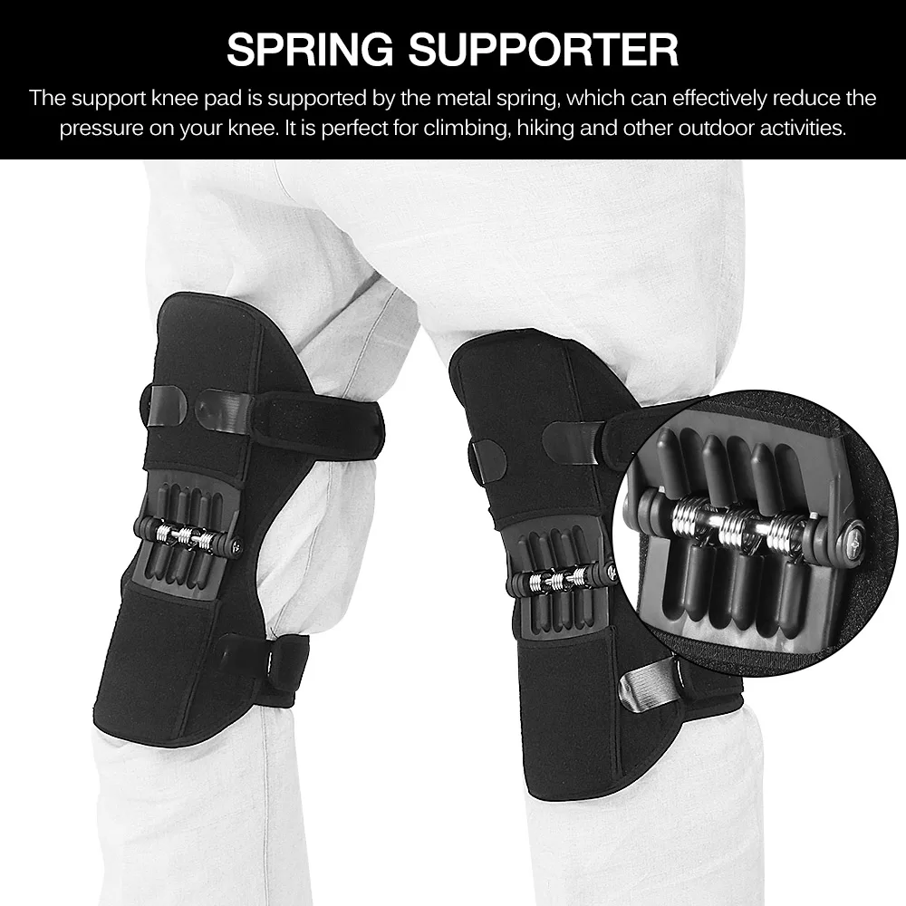 Knee Protector Joint Support Knee Pads Breathable Non-Slip Power Lift Knee Pads Rebound Spring Force Knee Booster Leg Protector