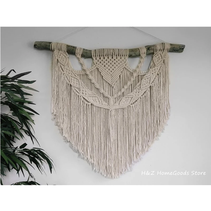 Macrame Wall Hanging Boho Decor Bohemian Fibre Art Modern Coastal Home Beach House Southwestern Style Minimalist Yarn Tapestry