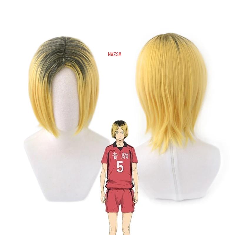 

Haikyuu!! Nekoma Kenma Kozume Wig Cosplay Costume Heat Resistant Synthetic Short Hair Haikiyu Party Role Play Wigs