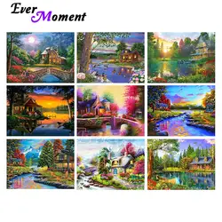 Ever Moment Diamond Painting Nature Scenic Landscape Paint By Diamond Wall Art Decoration Handmade Beads Art Crafts ASF2280