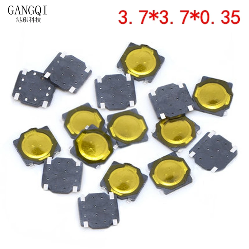 

50PCS metal dome 3.7*3.7*0.35MM thin film touch switch 4 feet foot patch micro button switch 3.7 * 3.7 * 0.35 mm