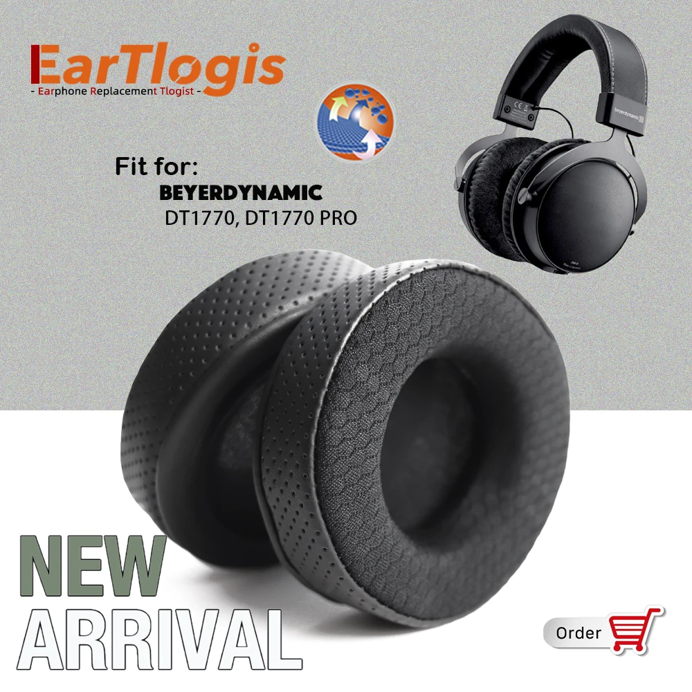 

EarTlogis New Arrival Replacement Ear Pads for Beyerdynamic DT1770 PRO Headset Earmuff Cover Cushions Earpads