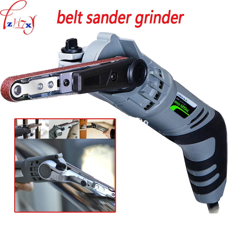 Hand-Holding Belt Sander Sandpaper 220V YL-330 Small Portable Metal Sandpaper Polishing Machine Belt Sander Grinder 260W