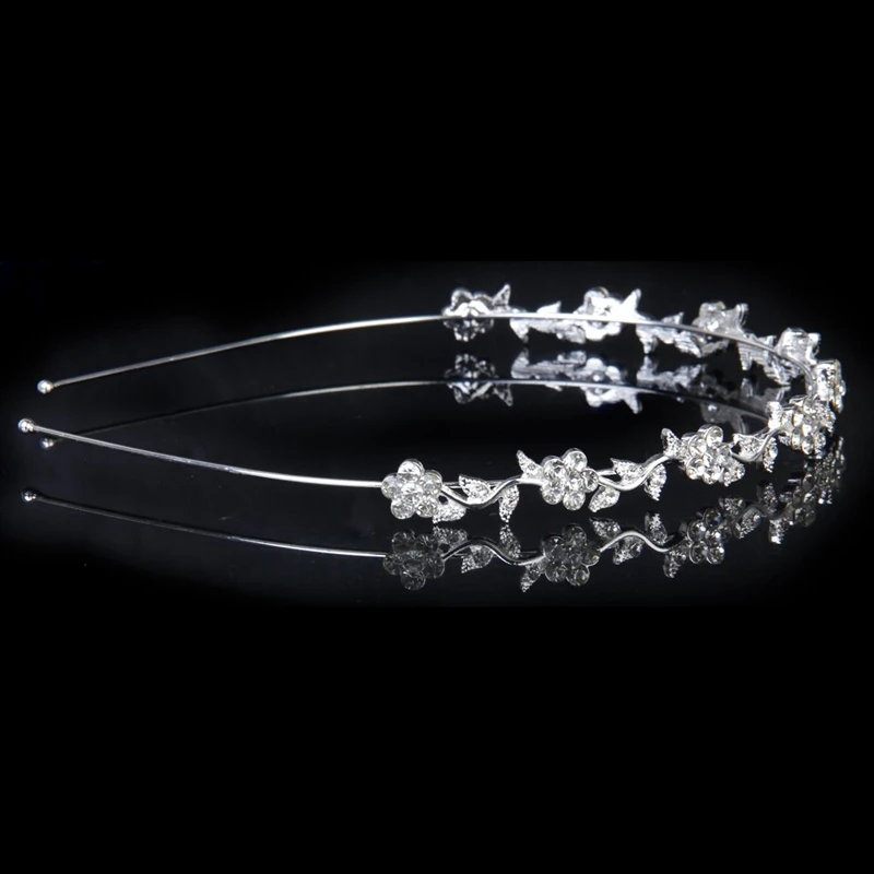 Bridal Bridesmaid Flower-Leaf Pattern Headband Wedding Tiara