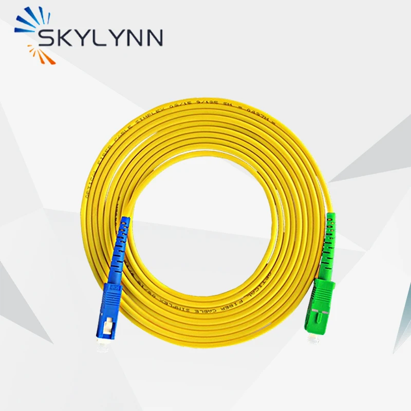 50PCS 0.5 Meter SC/APC-SC/UPC SX 3.0MM SM G652D/G657A1/G657A2 giallo LSZH rivestimento in fibra ottica Patch Cord Standard