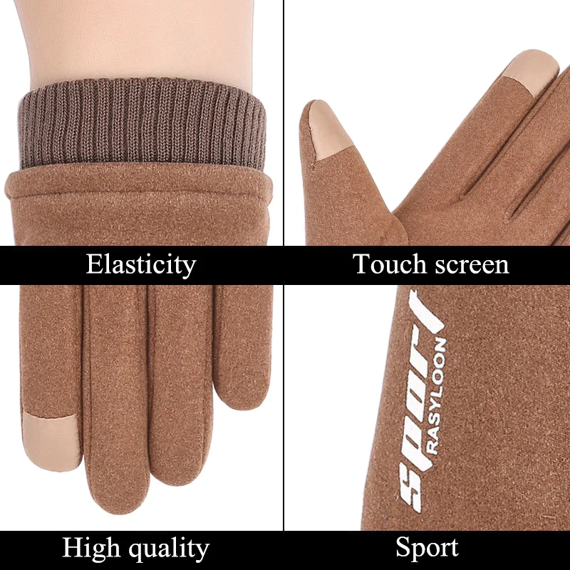 Winter Windproof Men\'s Gloves Sports Touch Screen Driving Motorcycle Ski Warm Cycling Autumn Male Gloves