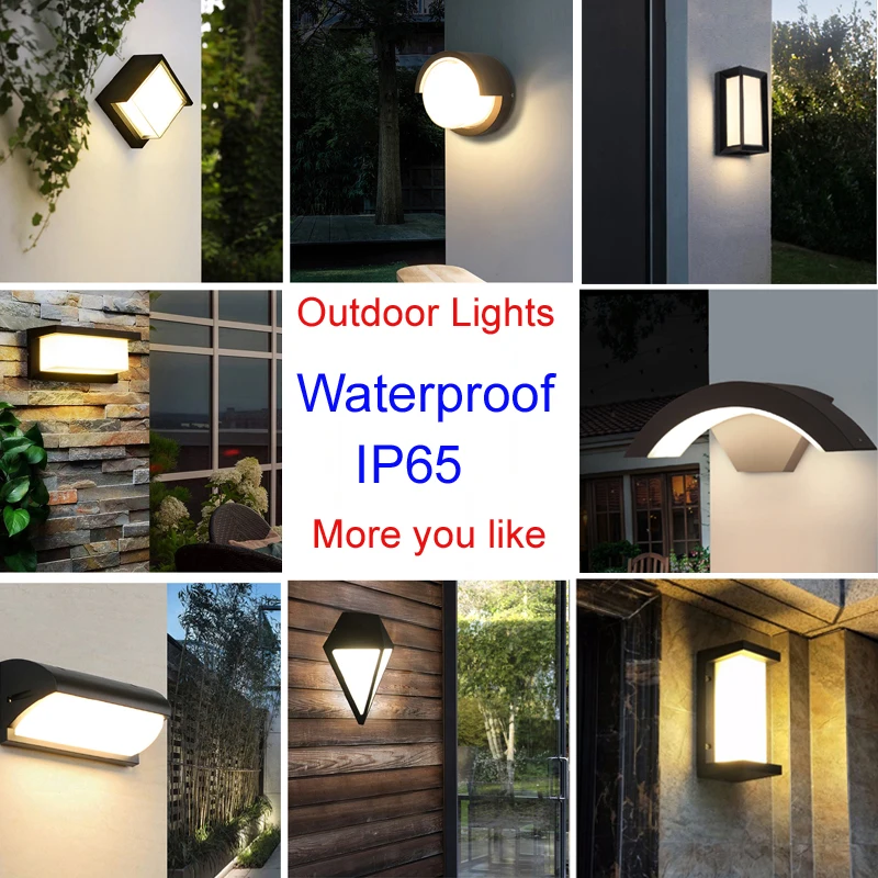 

Outside Lamps LED Wall Light Outdoor Waterproof IP 65 Porch Garden Wall Lamp Balcony Terrace Decoration Lighting Park Sconce