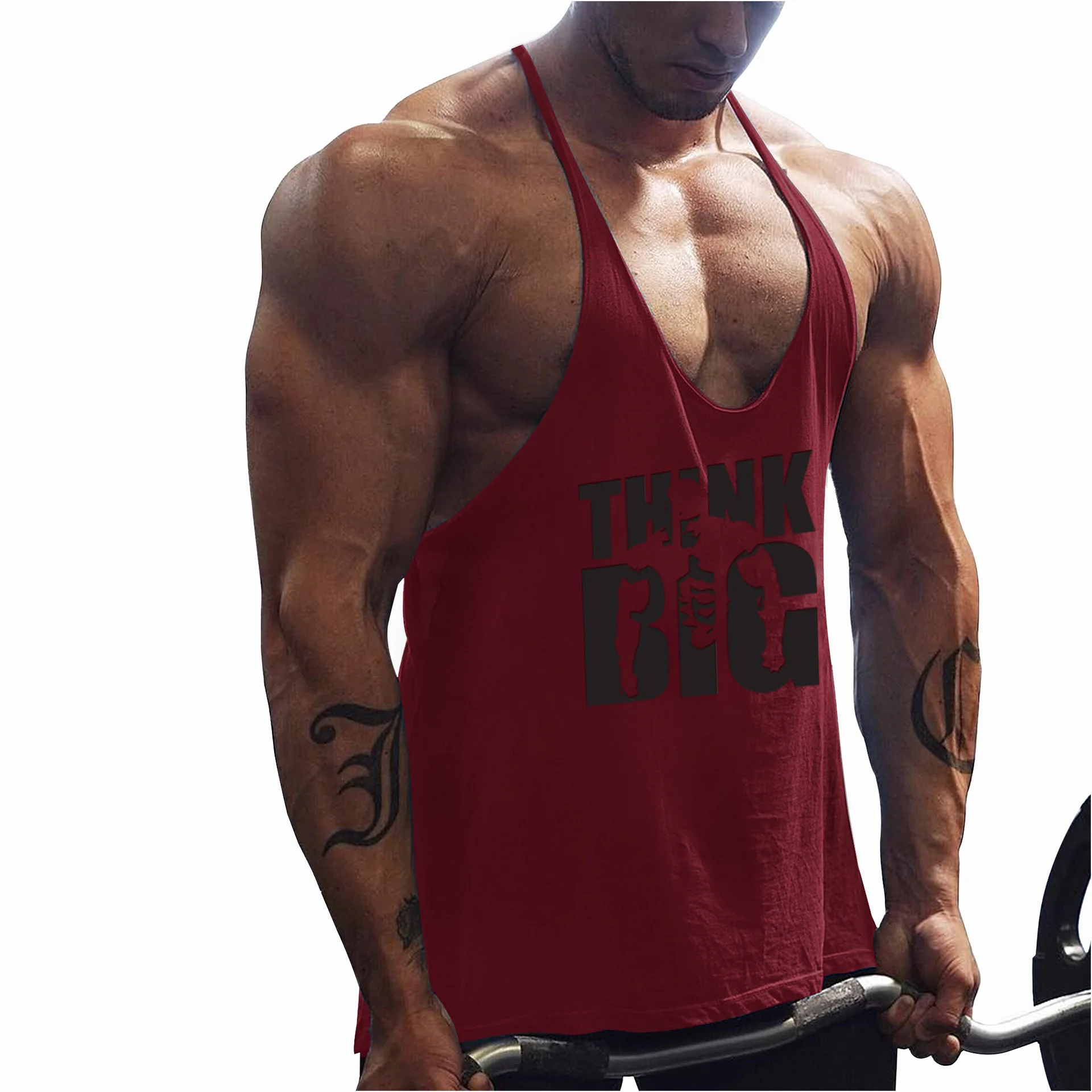 Summer brand Fitness Vest Top Men\'s Fitness 2021 Gym Apparel Fitness Men\'s Shirt Slim-fit vest 100% cotton vest Muscle top