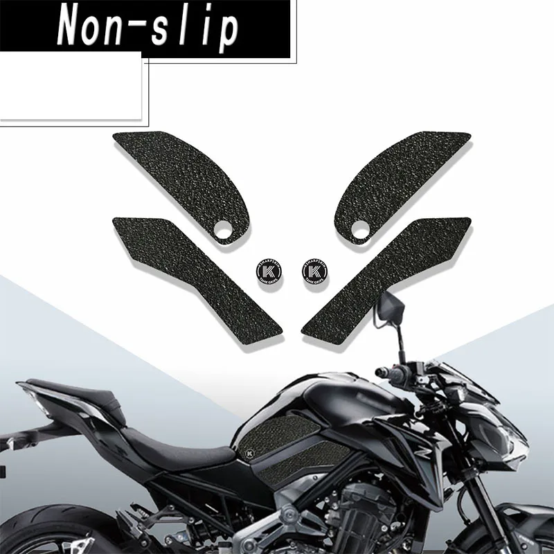 

Motorcycle Tank Pad Protector Sticker non-slip stickers Decal Gas Knee Grip Tank Traction Pad Side For KAWASAKI 17-18 Z900 ABS