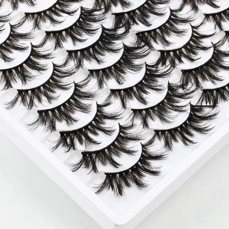 SHIDISHANGPIN 3/5/16 Pairs Dramatische 3D Nerz Wimpern Natürliche Falsche Wimpern Weiche Lange Gefälschte Wimpern Verlängerung Handgemachte Flauschigen Lash