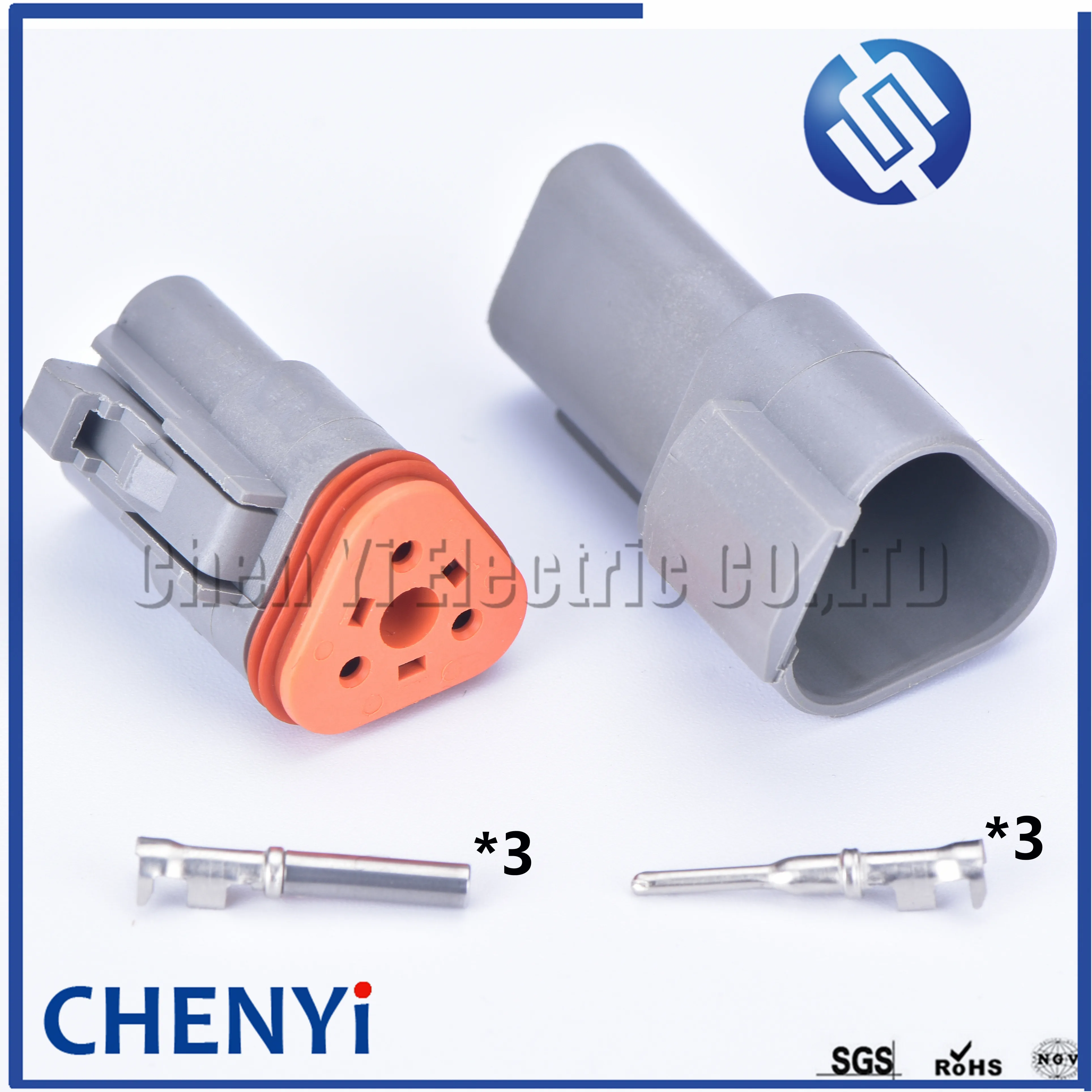 1 set Deutsch DT 3 Pin connector DT06-3S DT04-3P Male or Female Auto Waterproof Connector Automotive Sealed Plug 22-16AWG