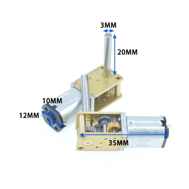 Micro N20 Motor Long Shaft Length 20mm Metal Gear DC 3V 6V 12V Reducer Speed 4rpm-381rpm PWM Controller Motor Robot Smart