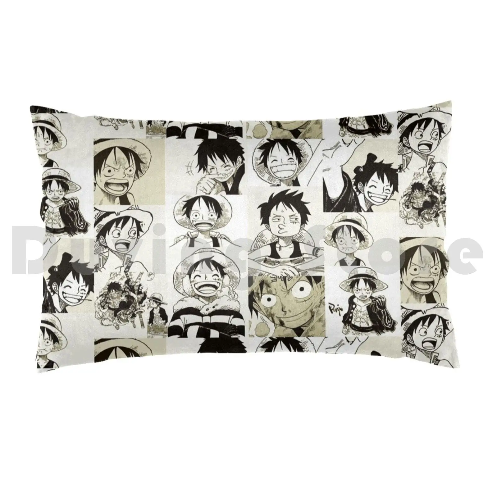 Luffy Pillow Case Printed 35x50 Anime Manga Panel Wano Wano Kuni Luffy Mugiwara Strawhat