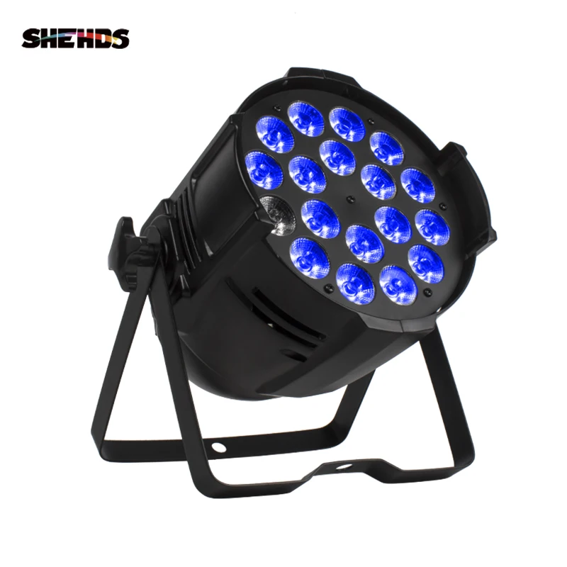 SHEHDS-Éclairage LED en Alliage d'Aluminium, 18x18, 6 en 1, RGBWA + UV, DMX 512, Lumière de Scène Imperméable IP20 Dj Illuminazione