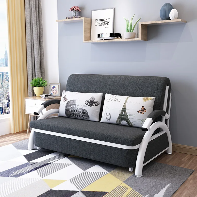 Factory Wholesale Multi-Function Foldable Sofa Bed Living Room Small Apartment Double Three Dual-Use Sofa Bed