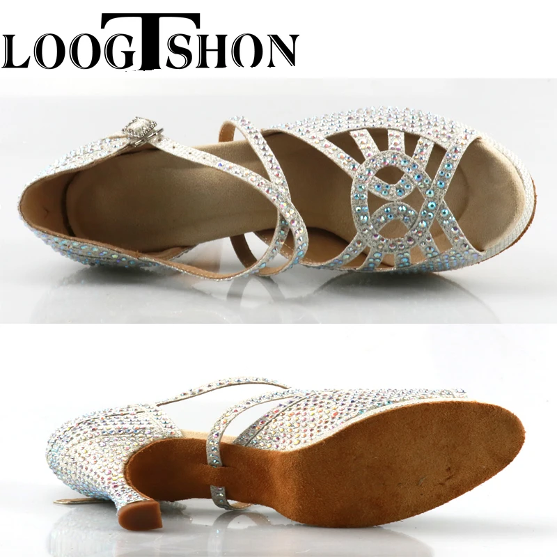 LOOGTSHON tango dance shoes woman latin shoes for women just dance gold dance shoes Shoes for dancing latin dance shoes