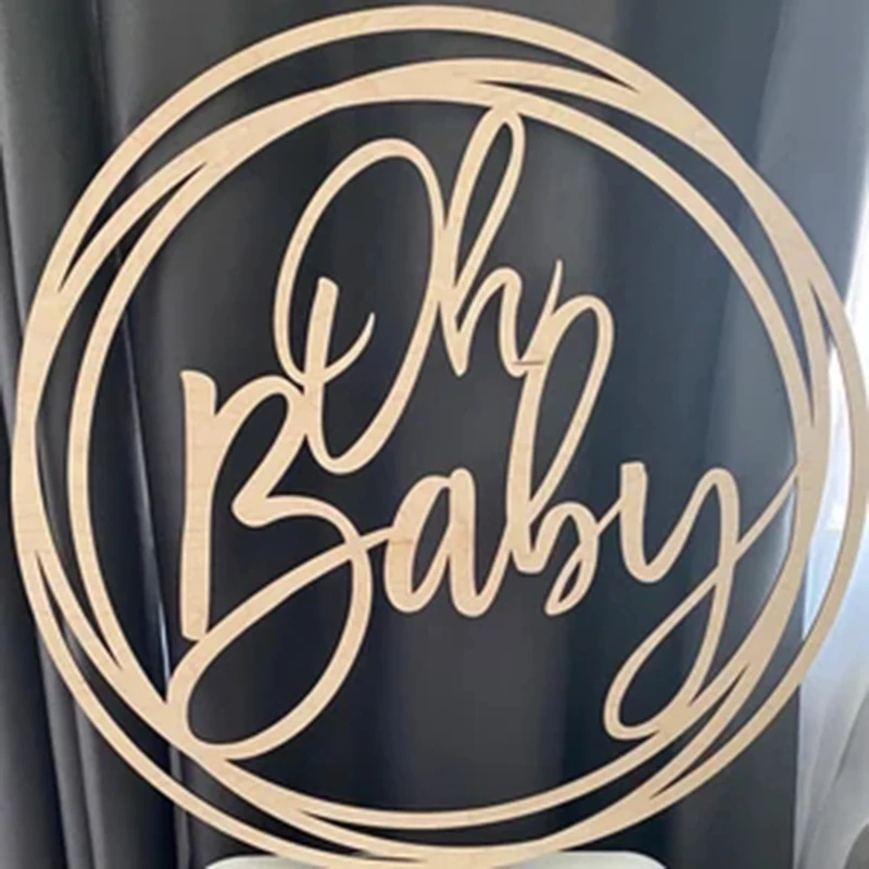 

Oh Baby Sign For Baby Shower Wooden Wall hanging First 1 One 1st Birthday Party Baby Shower Decorations Boy Girl Party Decor