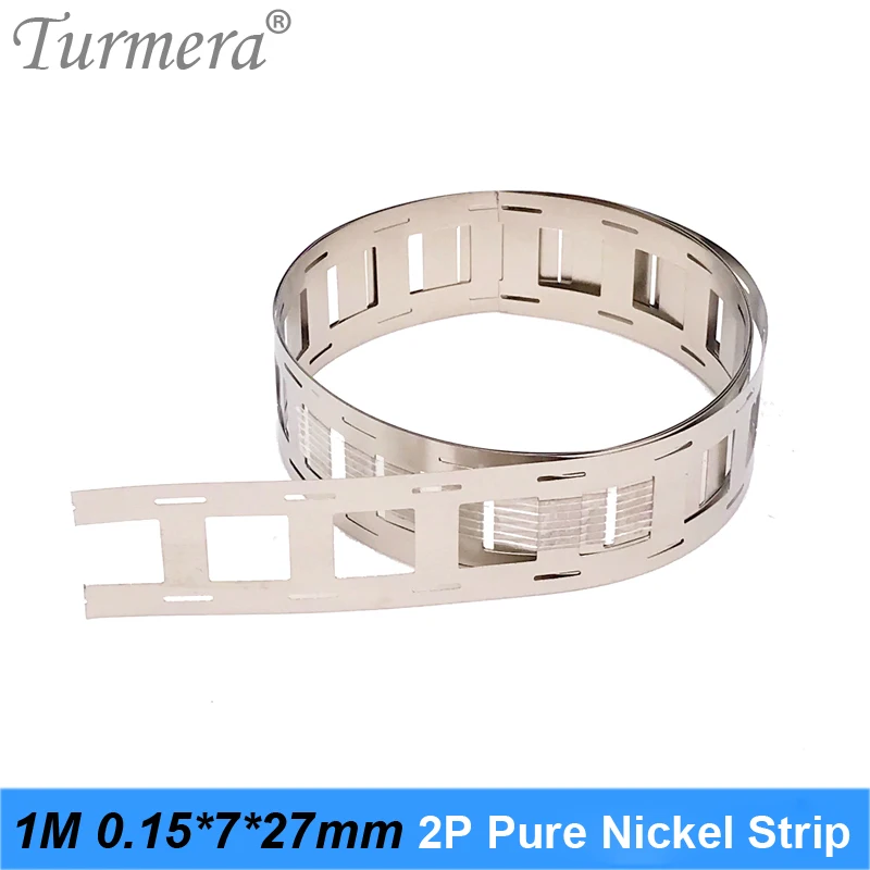 Turmera-حزام نيكل نقي عالي النقاء 18650 2P ، بطارية ليثيوم ، شريط نيكل ، بطاريات ليثيوم أيون ، لوح Ni يستخدم 18650 2 متر