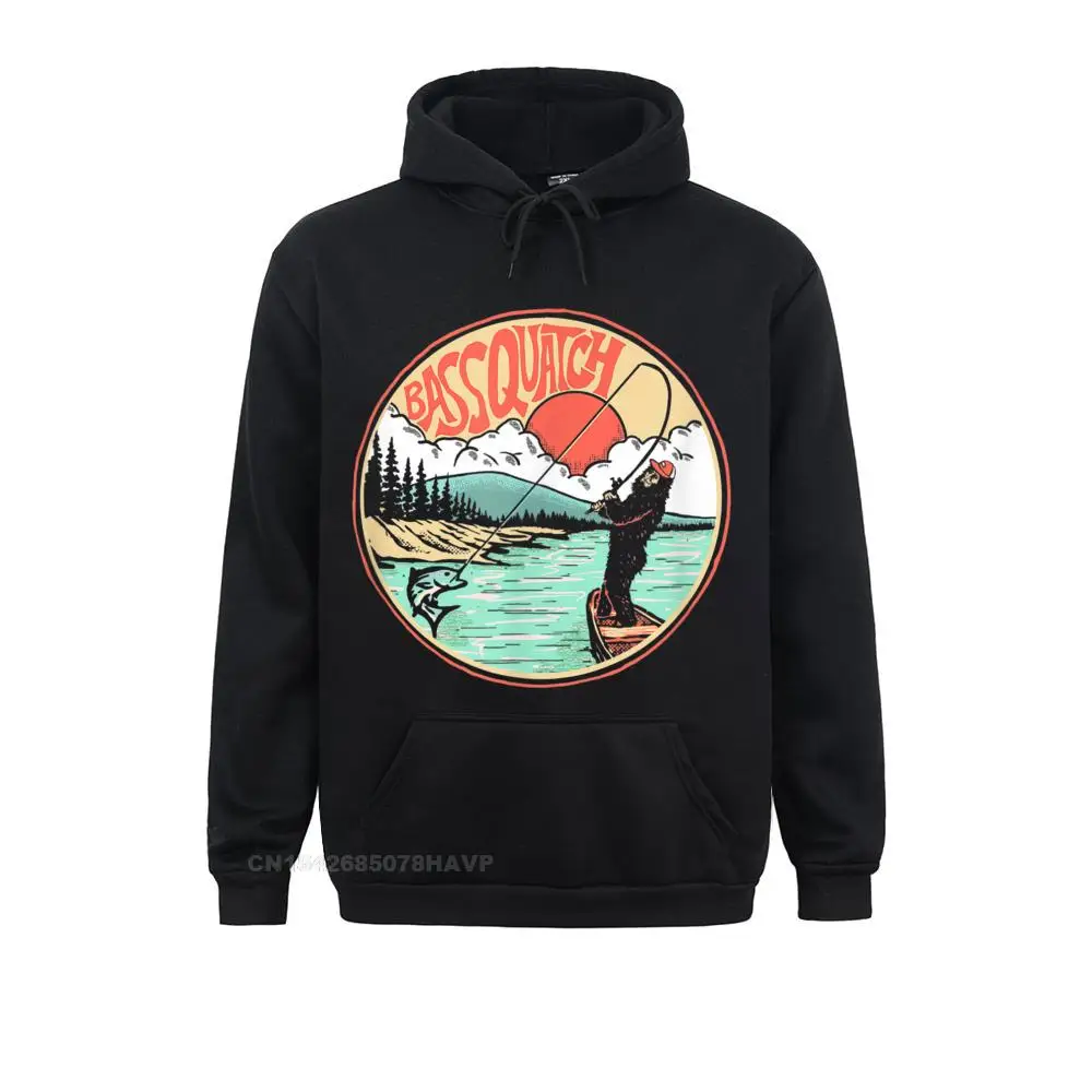 Bassquatch! Funny Bass Fishing Bigfoot On The Lake Sasquatch Hoodie Hoodies For Men Graphic Sweatshirts New Coming Sportswears