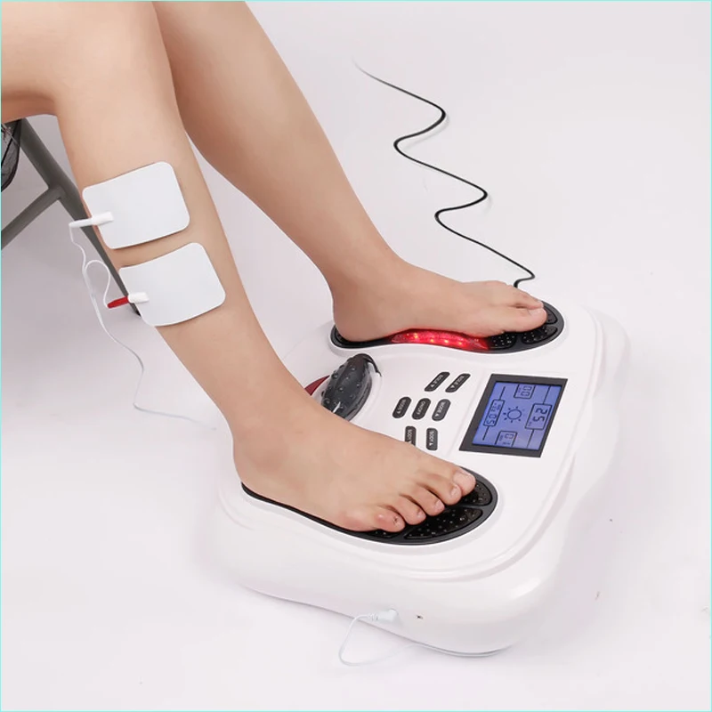 New Electric Foot Massager With 3D Kneading Function Low Frequency Electric Muscle Stimulation Massage FIR Heating Big LCD