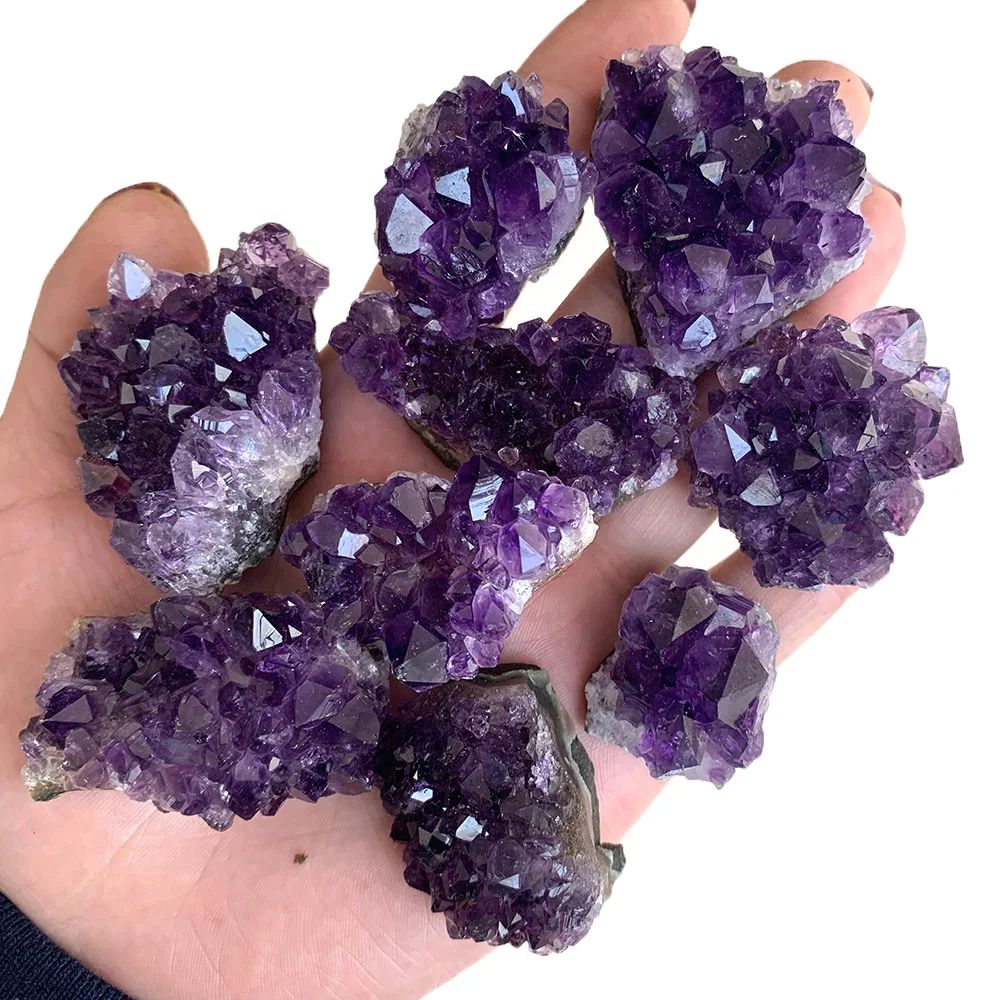 5Pcs/Bag Natural Crystal Amethyst Cluster Quartz Random Shape Energy Stone  DIY Jewelry Making Gift Home Decoration