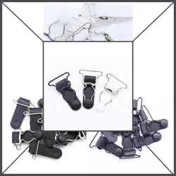 8Pcs/Lot Womens Leg Garter Straps Thigh High Stockings Suspender Belt Metal Clips Leg Harness Garter Belt Clips Accessories