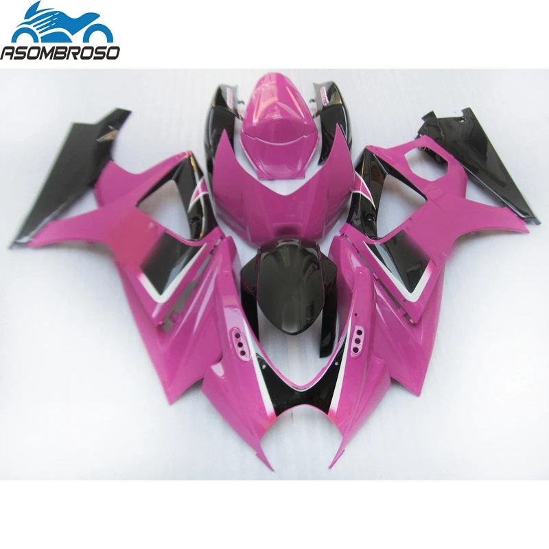 

Lowest price Fairing kit for SUZUKI K7 GSXR 1000 2007 2008 black pink plastic racing gsxr1000 fairings CM36