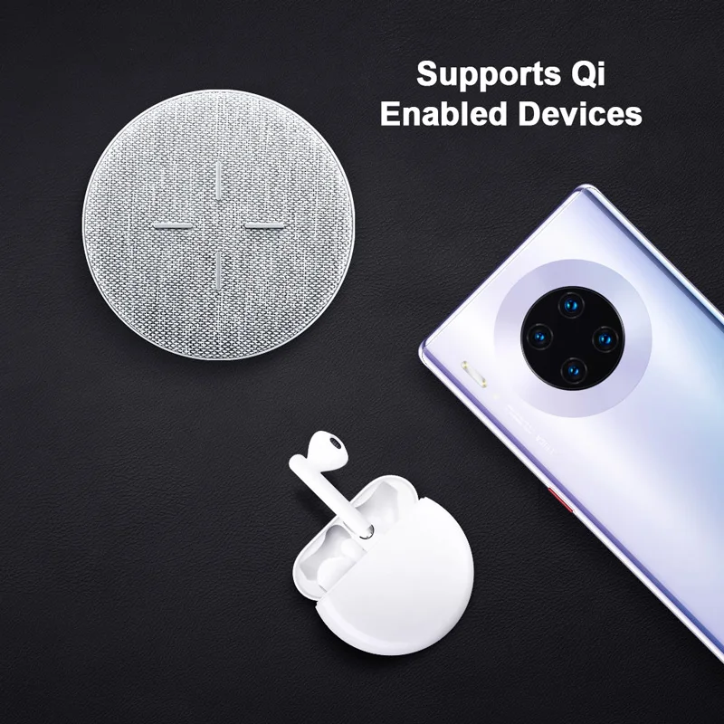شاحن لاسلكي من هواوي بحد أقصى 27 وات شاحن لاسلكي متوافق مع معيار Qi شاحن لاسلكي طراز CP61 لهاتف آيفون 11 وسامسونج S10 S20 هواوي P30 برو ميت 30 برو