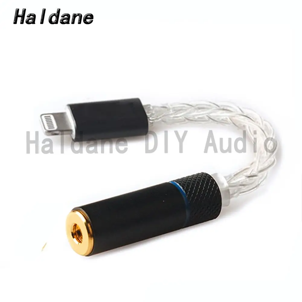 

Haladne HiFi 6cm DAC Decoder Chip Adapter for Light-ning Dad Male 3.5mm Stereo Female Connector for Earphone Amplifier
