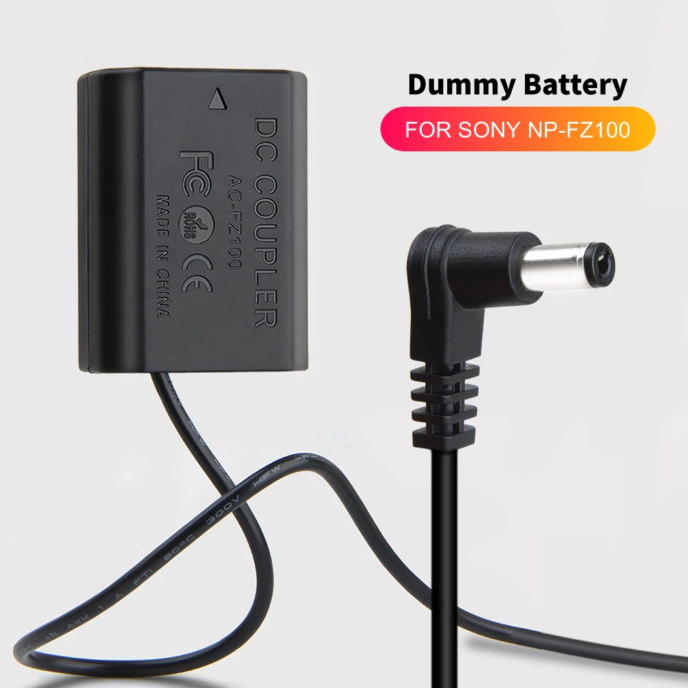 

NP-FZ100 Dummy Battery NPFZ100 Coupler for Sony ILCE-9 Alpha A9 A7RM3 A7RIII A7M3 A7R4 camera with monitor 8.4V DC Power Adapter