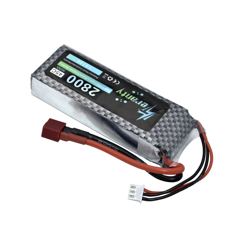 Oryginalny Wltoys 144001 2s 7.4 V 2800mAh akumulator bateria Lipo i ładowarka dla Wltoys 1/14 144001 RC samochodów łódź bateria Lipo