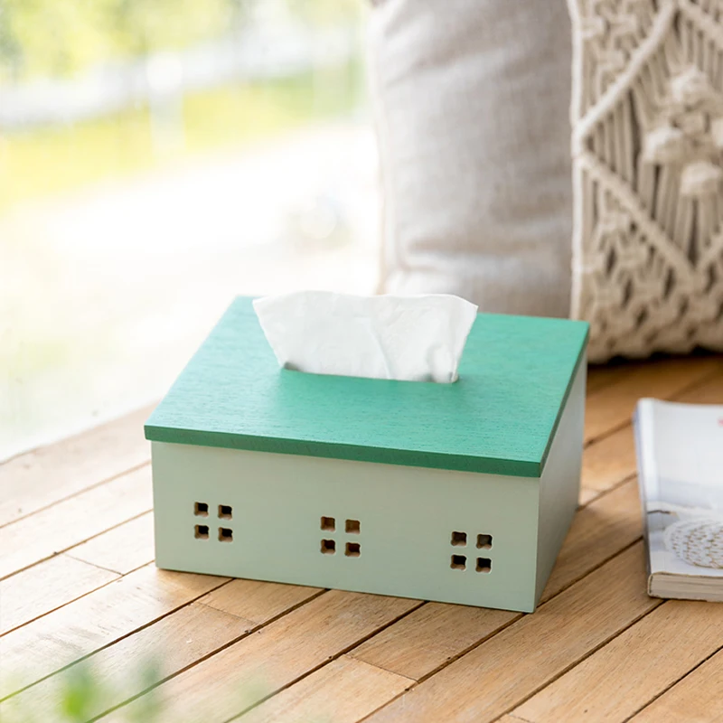 Wood Tissue Box Tissue Holder Tissues Paper Napkin Container Nordic Wooden Kitchen Organization Home Dining Room Accessories