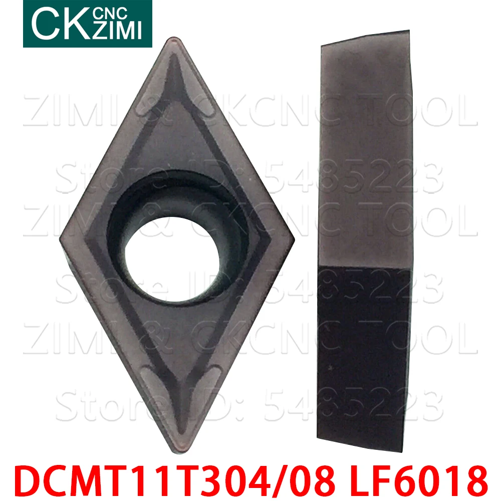 Insertos de carburo de acero inoxidable, herramientas de torneado interno, CNC, herramientas de torno de metal DCMT 11T03, DCMT11T304 LF6018 DCMT11T308 LF6018