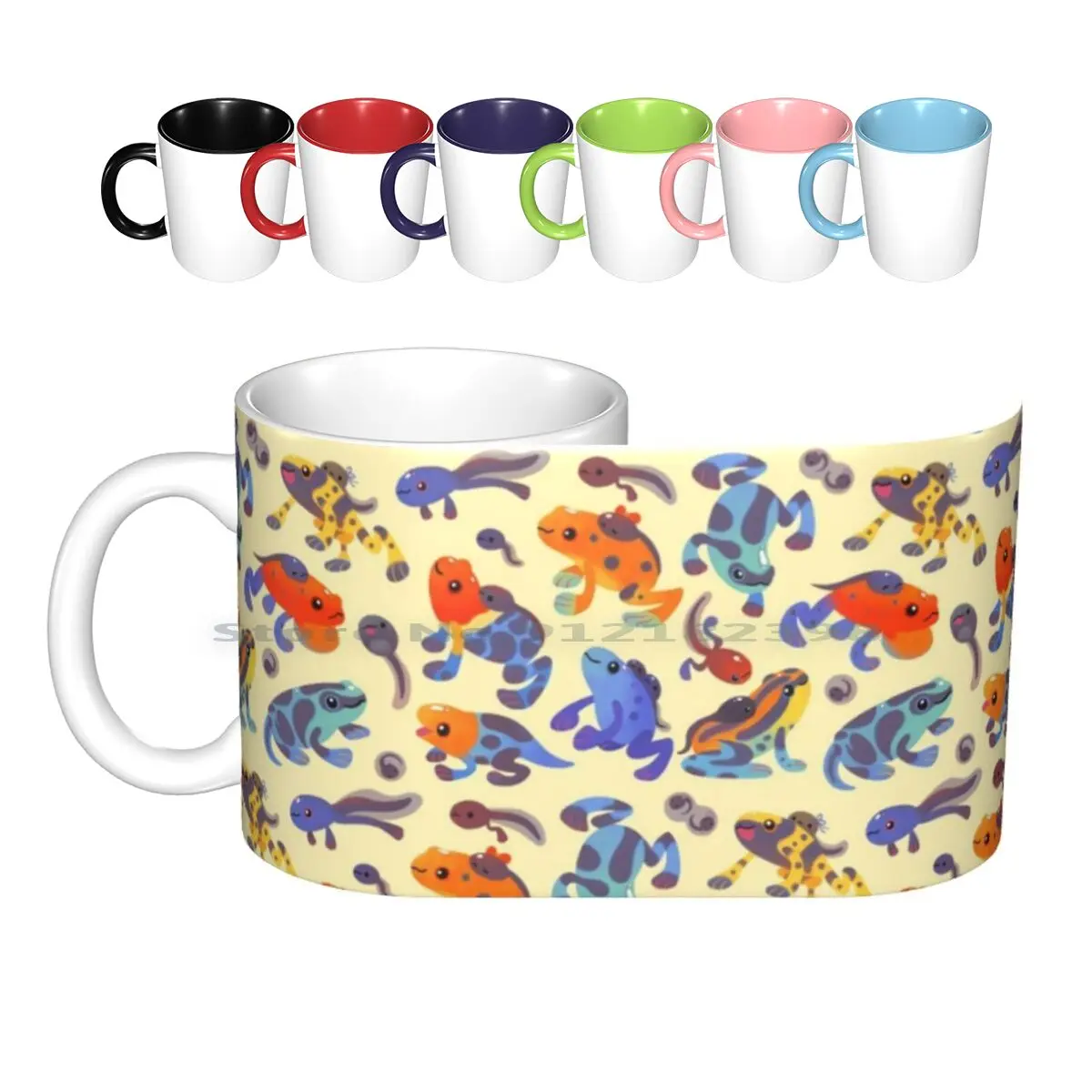 Poison Dart Frogs-Yellow Ceramic Mugs Coffee Cups Milk Tea Mug Poison Dart Frog Frogs Frog Poison Frog Poison Arrow Frog Cute