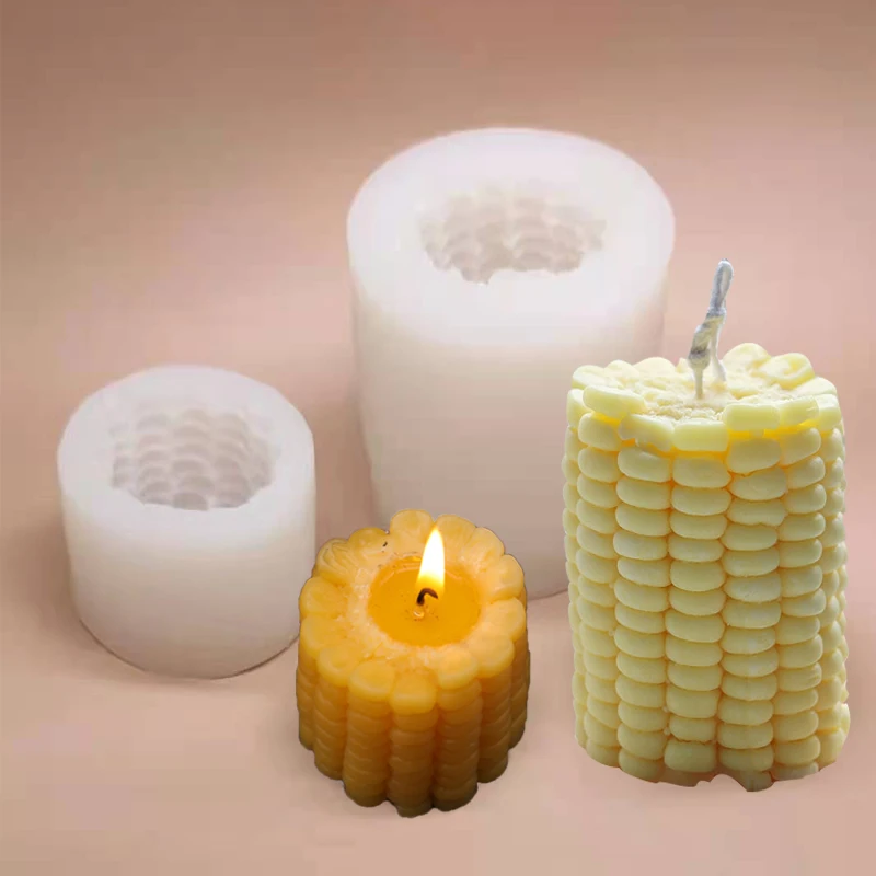 The Corn Shape Candle Mold Silicone Mold Cake Soap Mould Maize DIY Handmade Candle Molds Aromatherapy Making Handmade Wax Molds