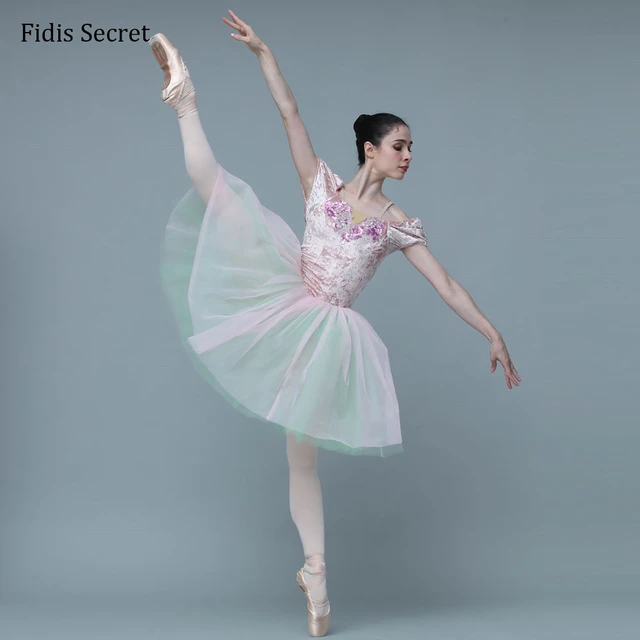 Pink Professional Romantic Tutu Skirt Girl Ballerina Sleeping Beauty Stage Costume Women Ballet Competition Long Dress w Leotard AliExpress 200000532